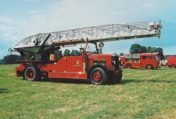 Firemans Fireladder Ladder 1939 Birmingham Constructed Rare Fire Engine Postcard
