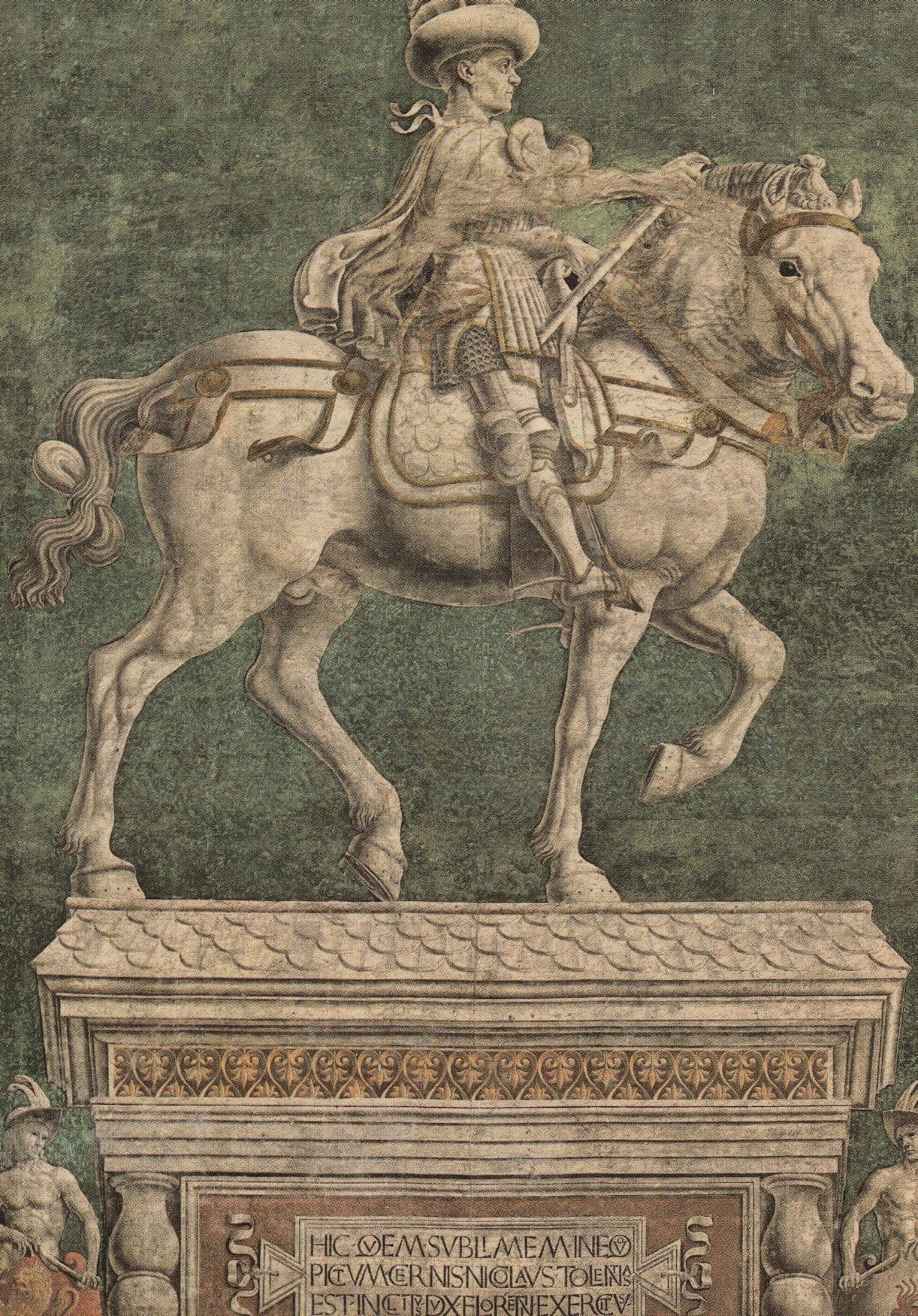 Firenze Santa Maria Del Flore Andrea del Castagno Statue Postcard