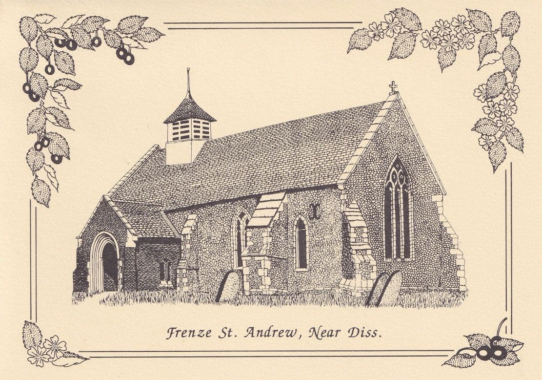 Firenze St Andrew Diss Norfolk Church Greeting Card