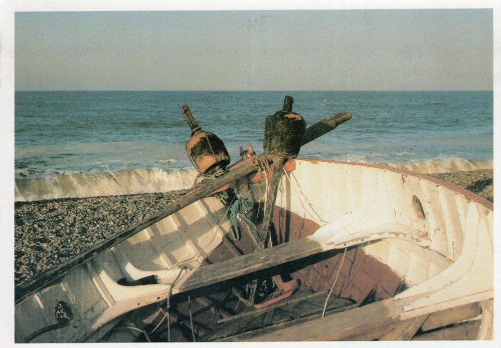 Fishing Boat At Weybourne Norfolk Postcard