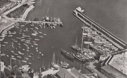 Fishing Boats at Port De La Sante Boat Trips Advertising Italian Aerial Postcard