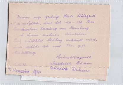 Flensburg Friedrich Damm Shipping Agent German 2x Old Postcard s