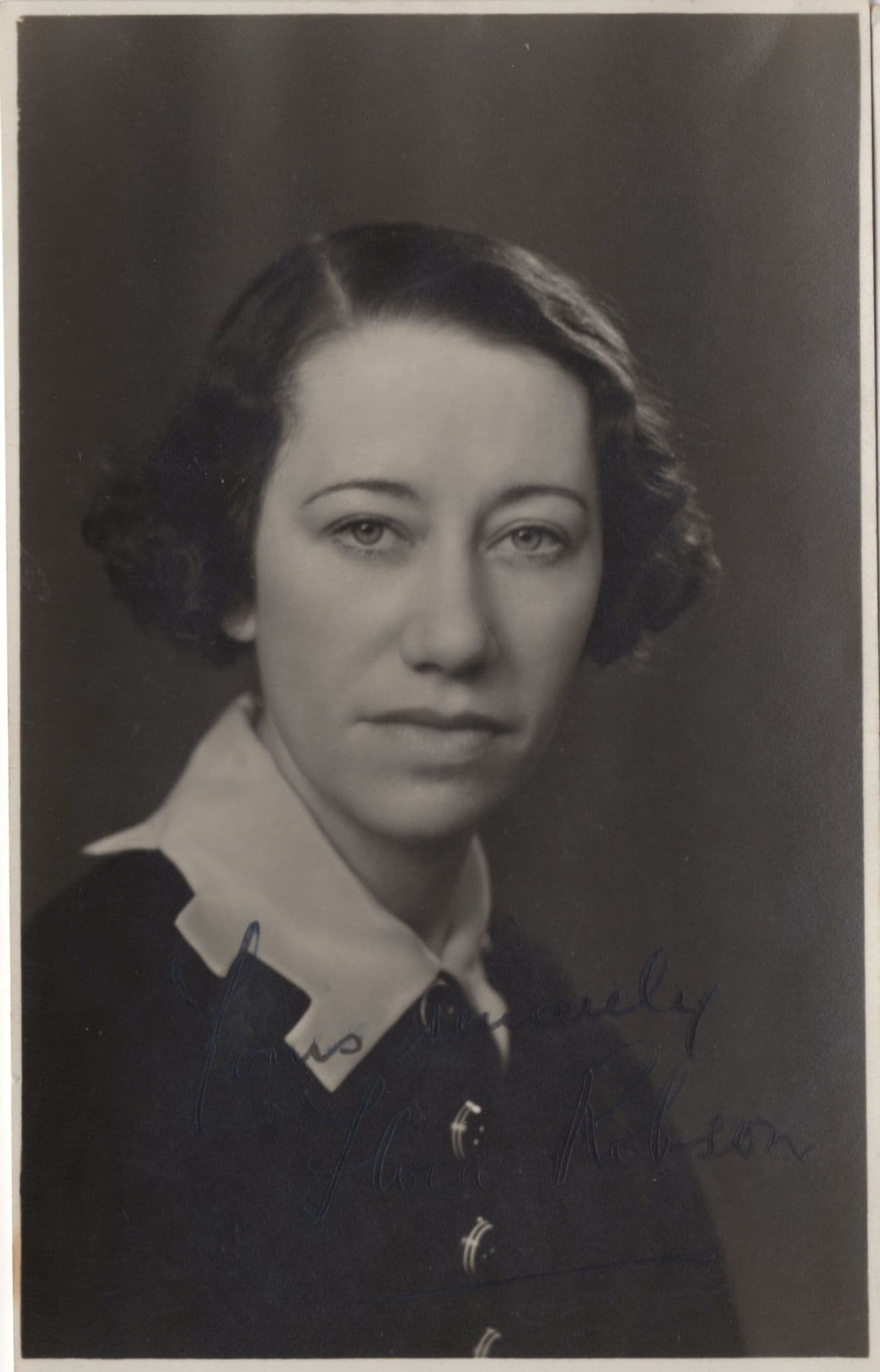 Flora Robson Antique Glamour Antique Signed Autograph Photo