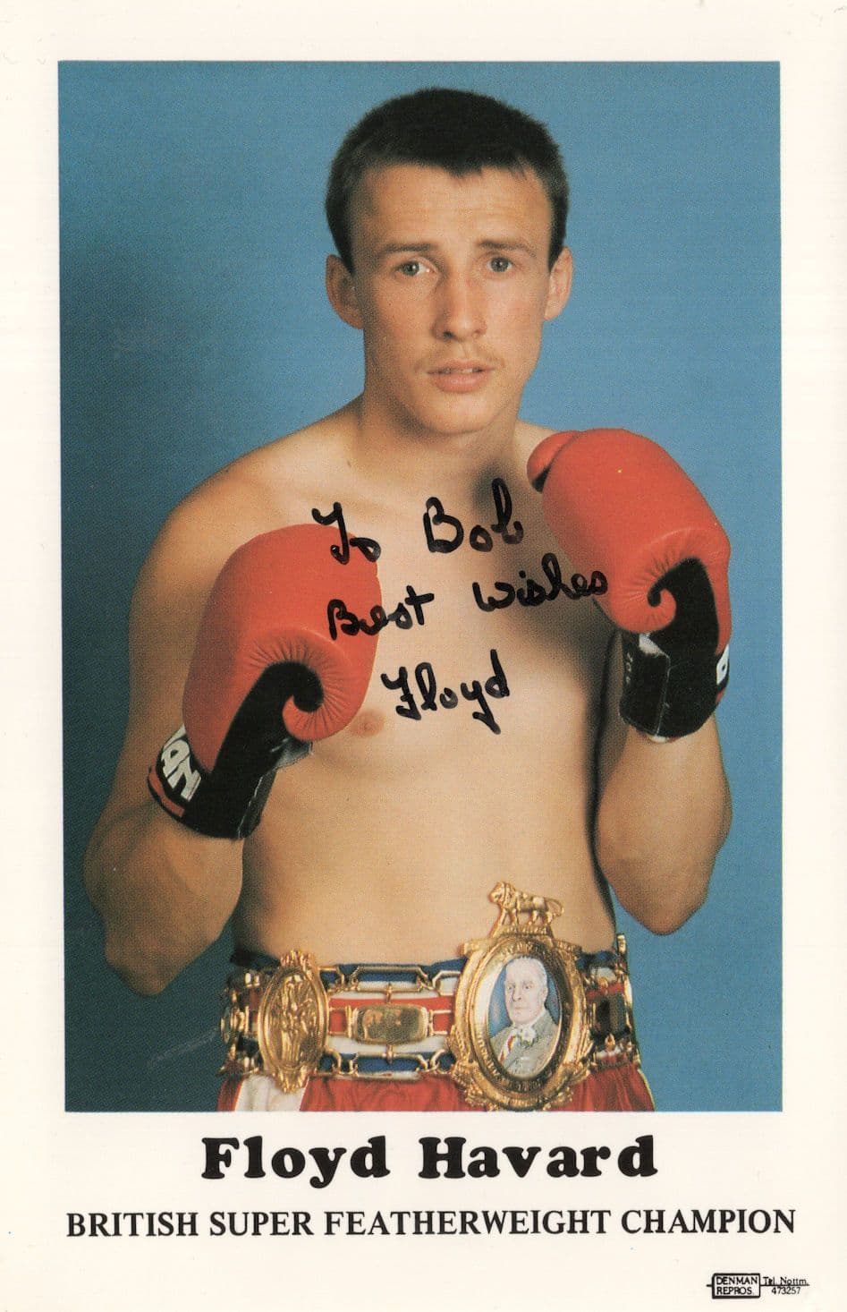 Floyd Havard British Flyweight Boxing Champion Hand Signed Photo