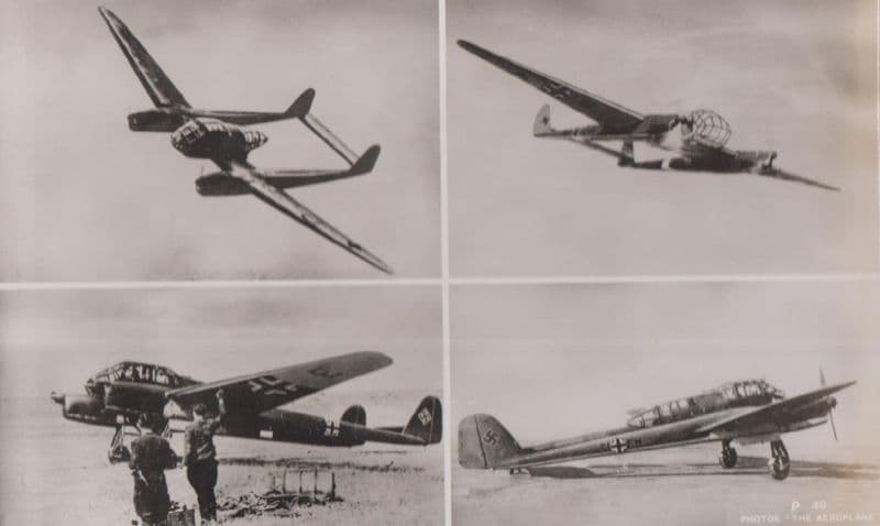 Focke Wolf 189 German Military WW2 Plane Plain Back Postcard Photo