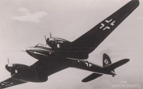 Focke-Wulf Fw 187 German Military WW2 Plane Vintage Plain Back Postcard Photo