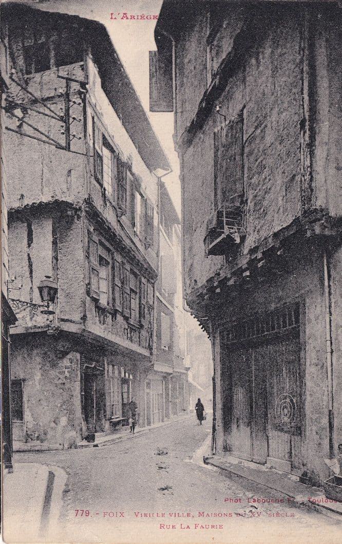 Foix Maisons Rue La Faurie Old French Postcard