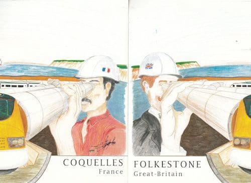 Folkestone Kent Telescope Watching Trains 2x Railway Postcard s