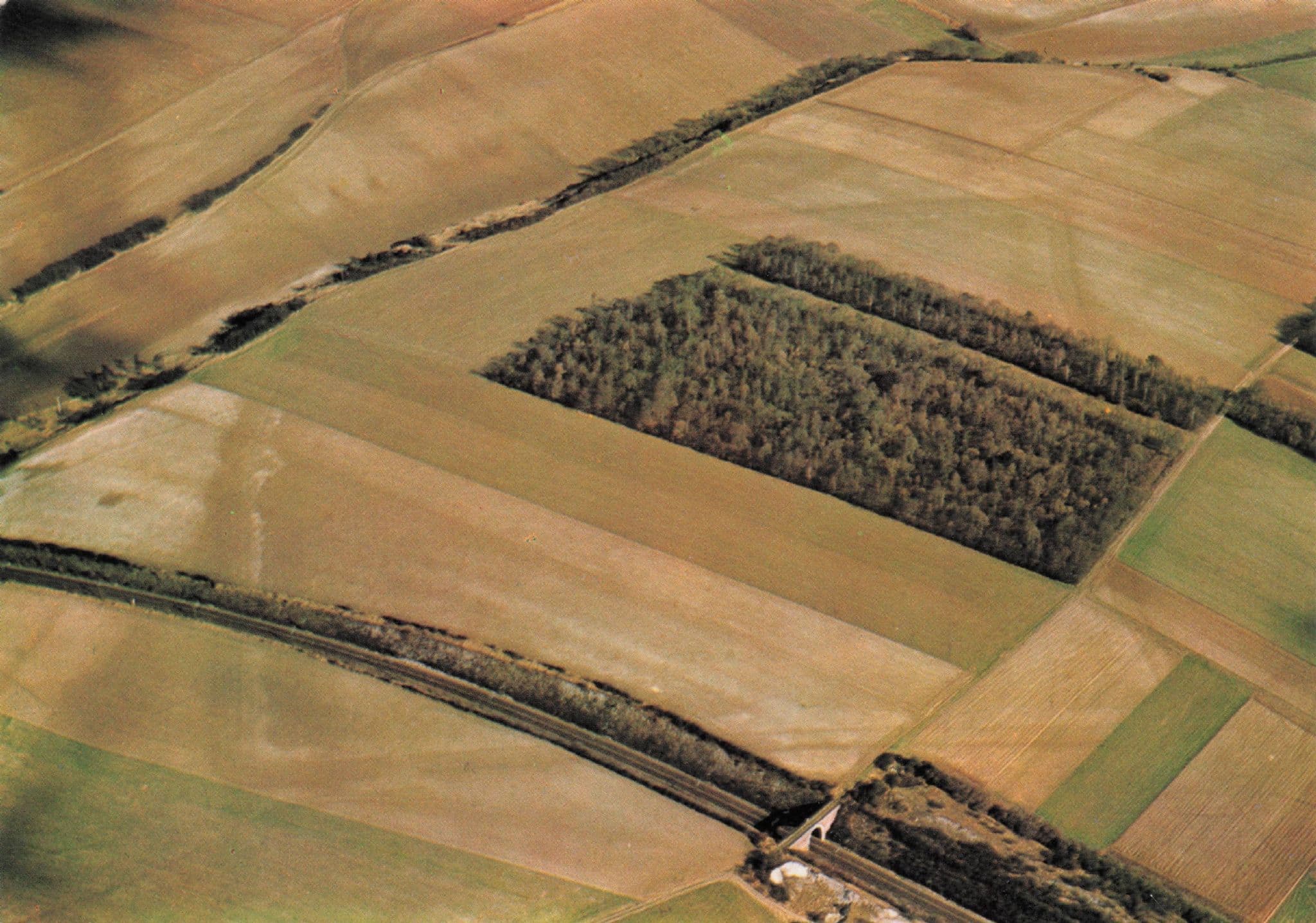 Folleville Somme Ruins French Aerial Postcard