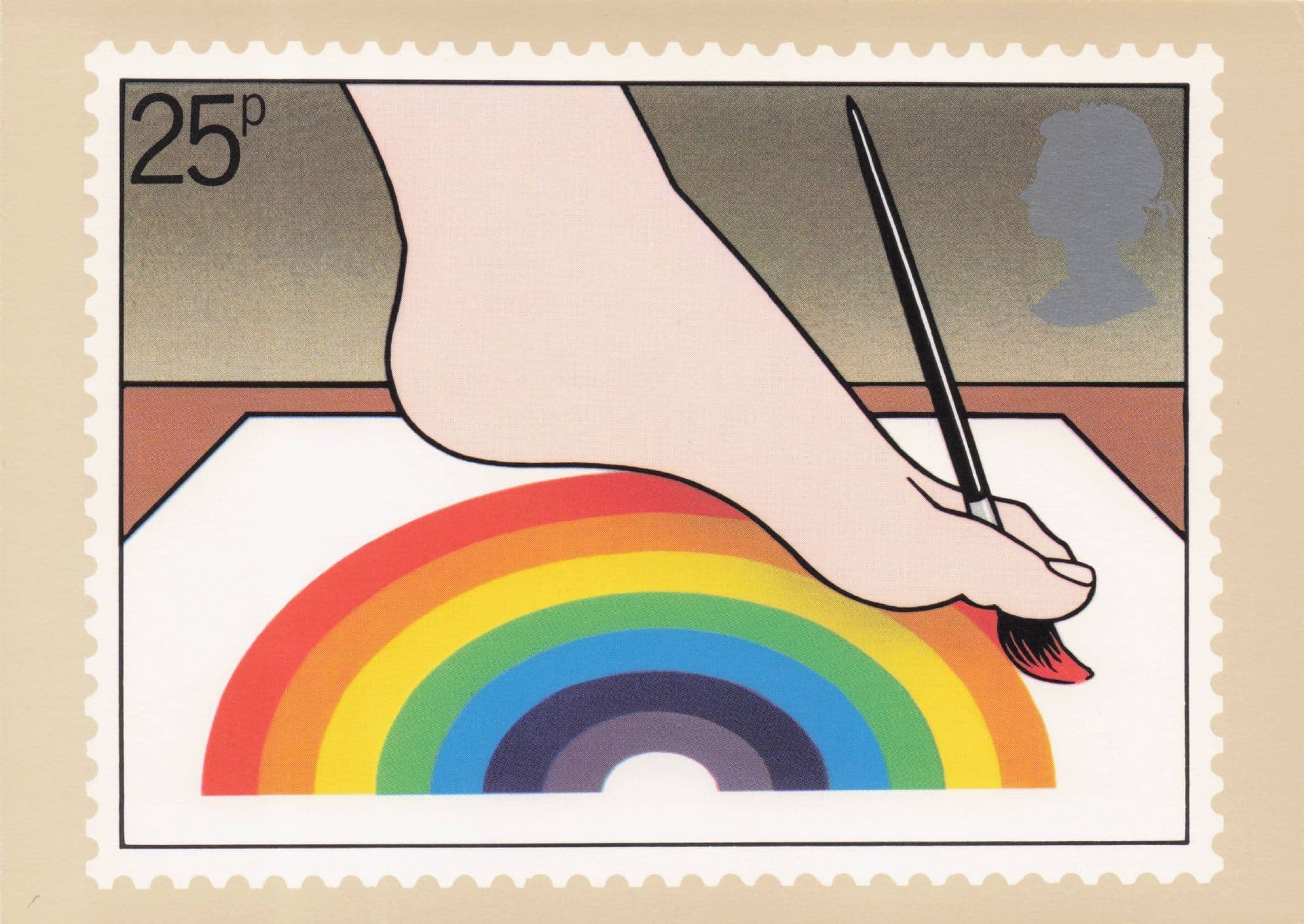 Foot Artist Feet Painting Year Of The Disabled Royal Mail Postcard