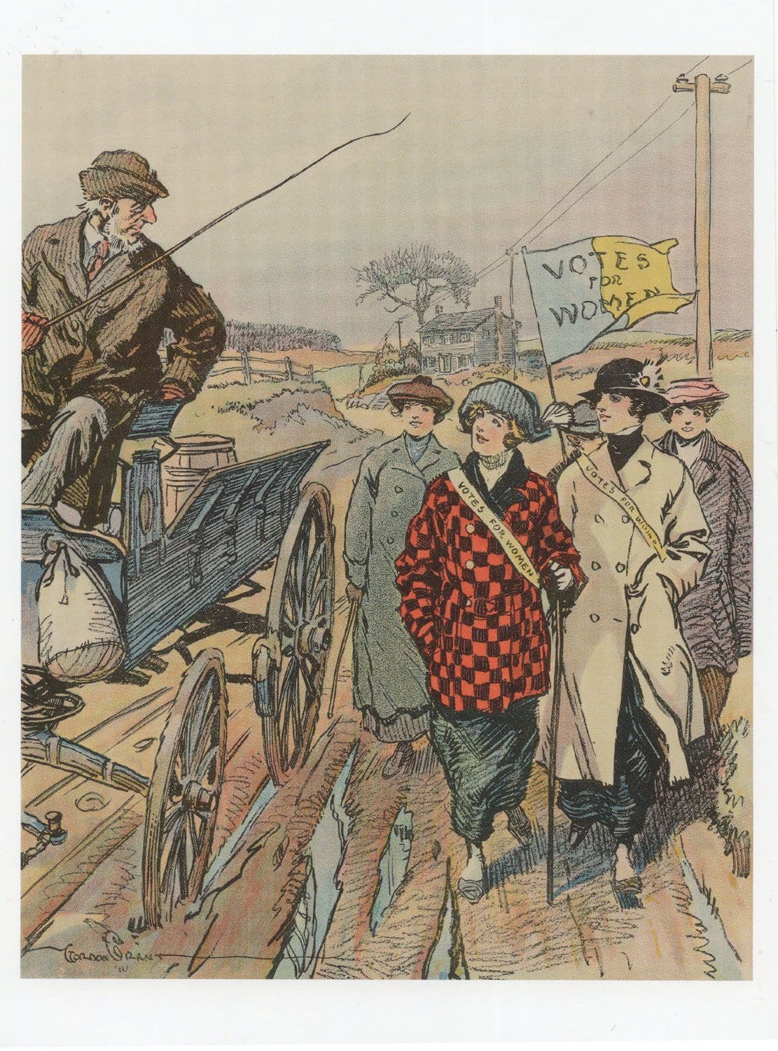 Foot Soldiers Farmers March For Womens Rights Suffragette Postcard
