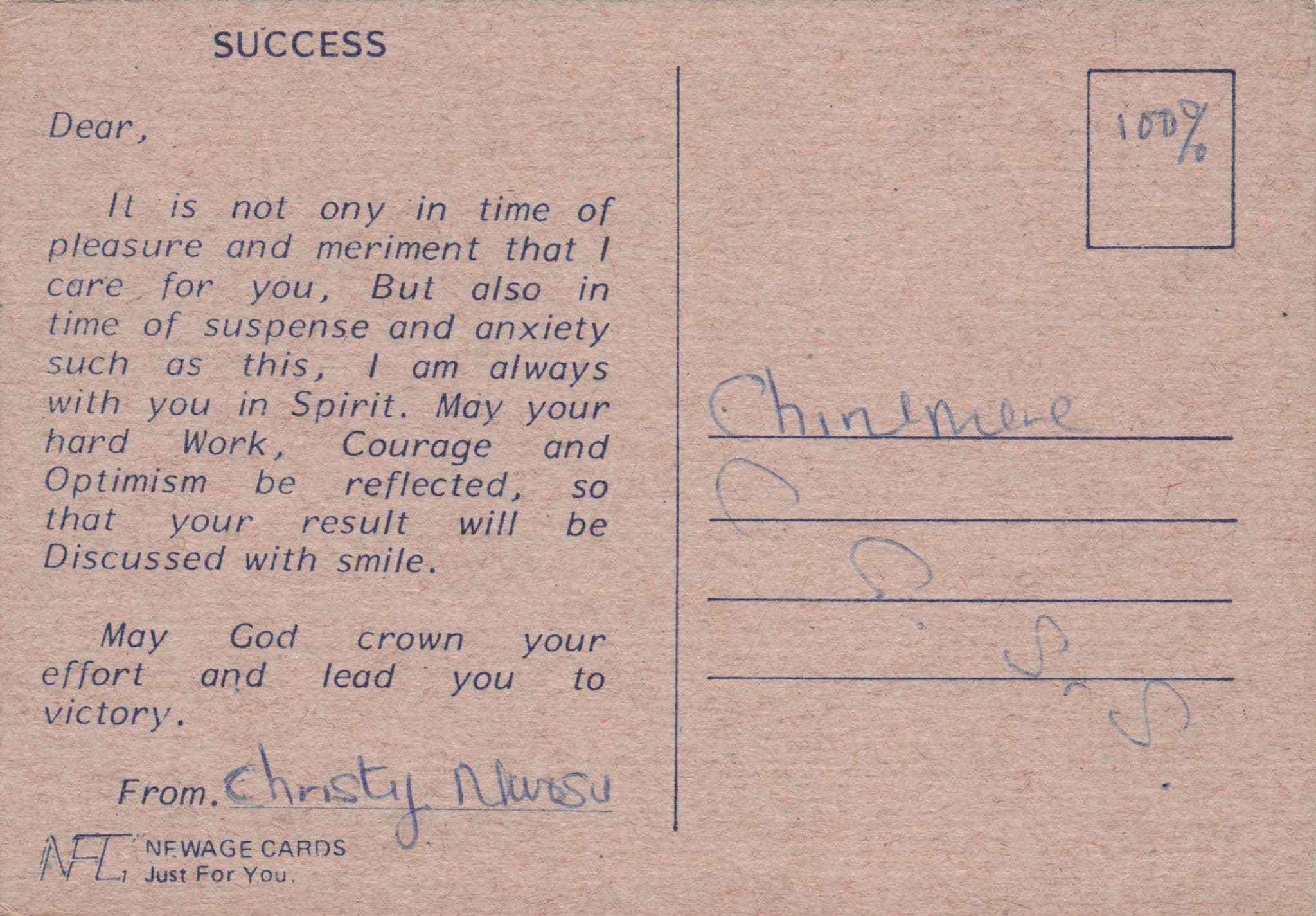 Forbes FK Fokker Military Plane With Victory Message Reverse Postcard