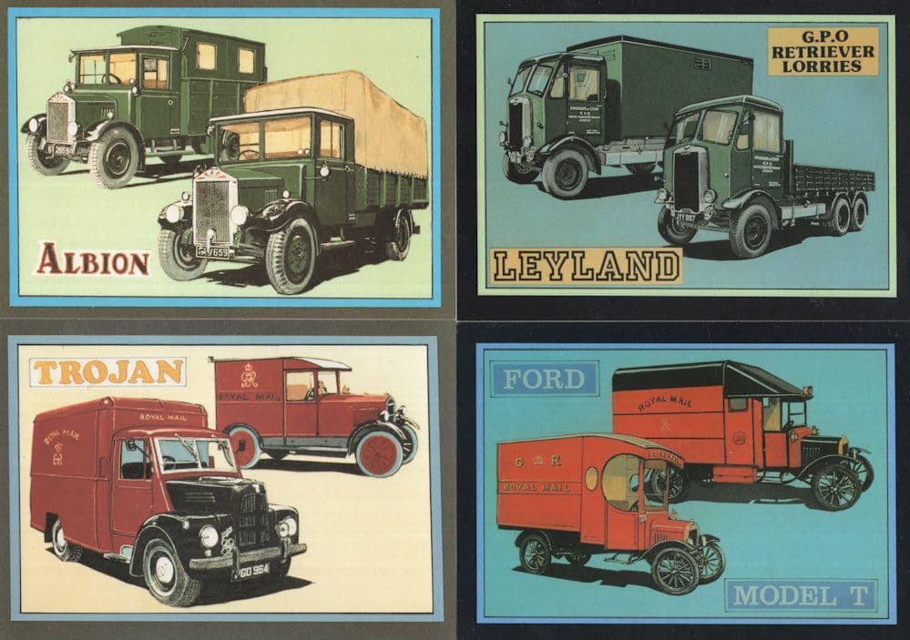 Ford Albion Trojan Leyland 4x GPO Vans Lorries Postcard s