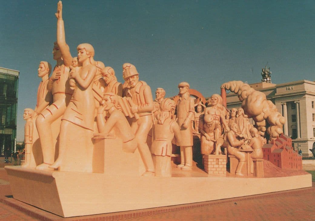 Forward Raymond Mason Military Statue Procession Staffs Postcard