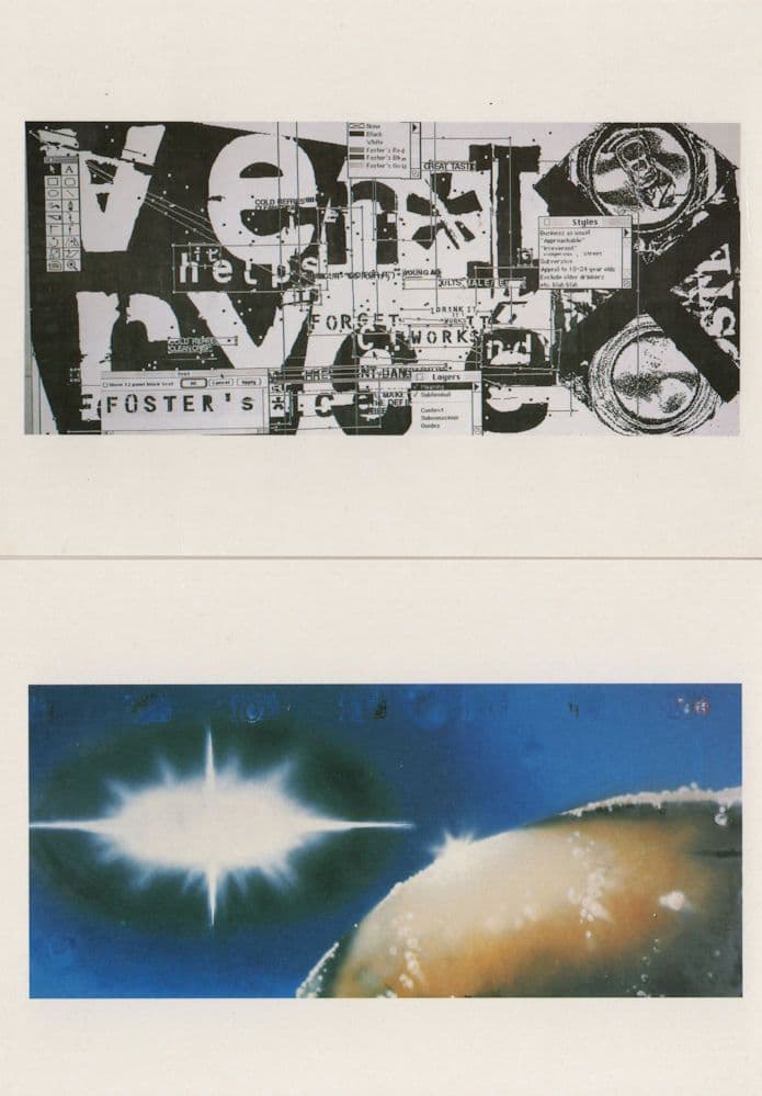 Fosters Ice 2x Can Spray Artist South Coast Advertising Postcard s