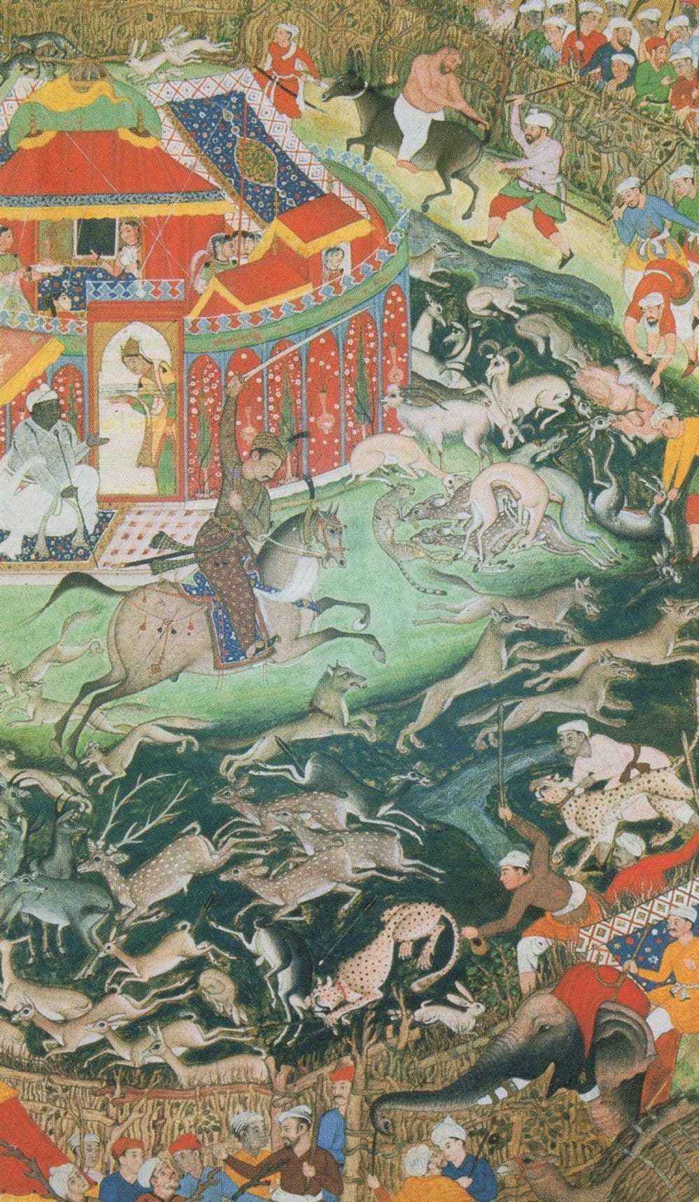 Fox Hunting A Royal Hunt Near Lahore Indian Painting Postcard
