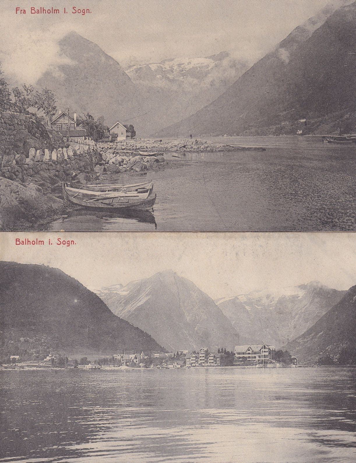 Fra Balholm Norway Deserted Rowing Boat 2x Old Postcard s