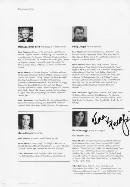Fra Fee of Les Miserables Film Hawkeye Hand Signed Theatre Page
