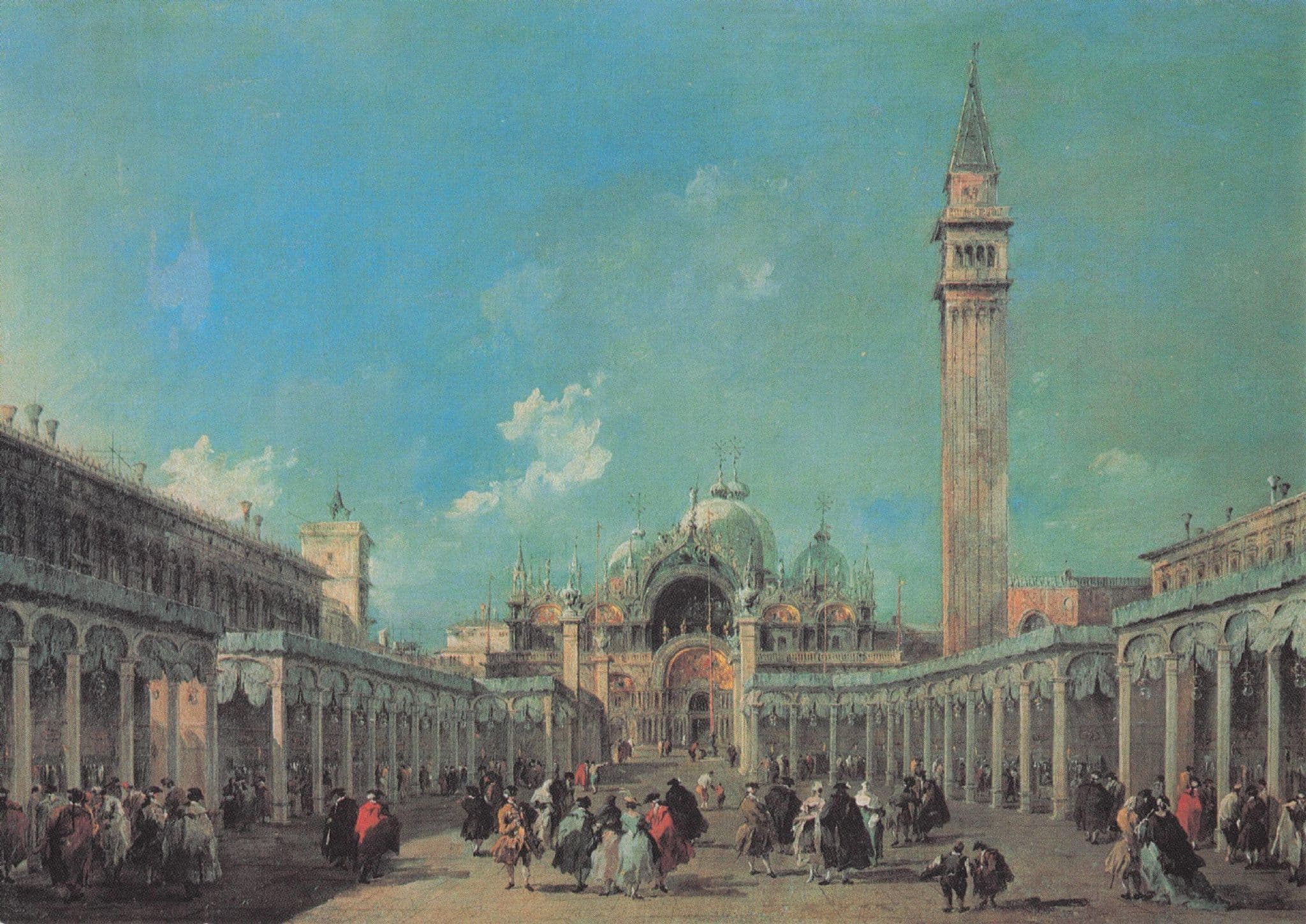 Francesco Guardi Festa Della Sensa in Piazzo St Marco Painting Postcard