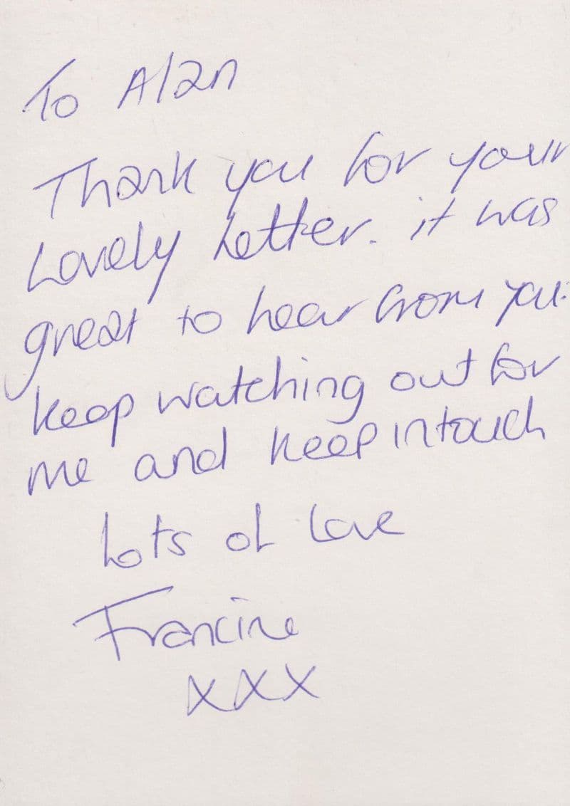Francine Lewis Britains Got Talent Loose Women Hand Signed Photo +Reverse Letter