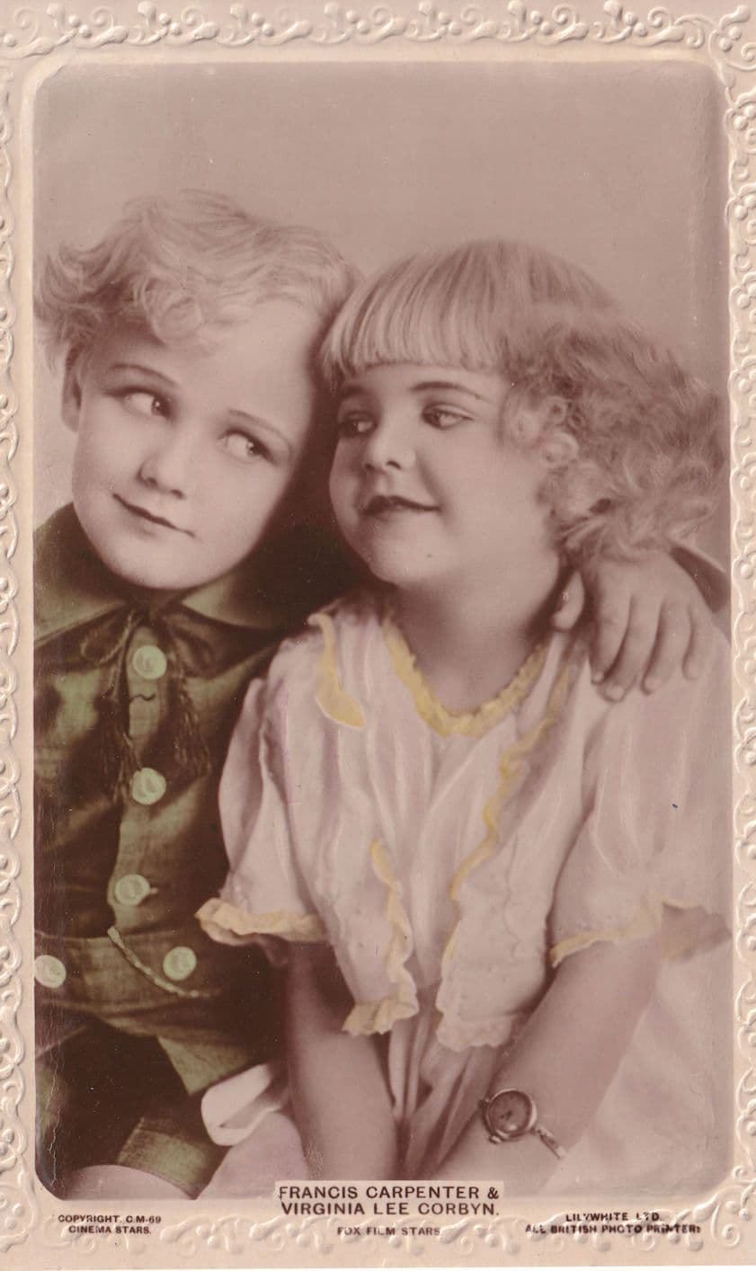 Francis Carpenter & Virginia Lee Corbyn Child Film Star Postcard