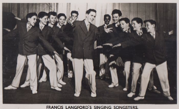 Francis Langfords Singing Songster Music Hall Old Boy Band Hand Signed Photo