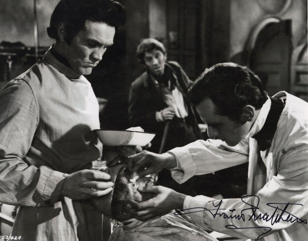 Francis Matthews Revenge Of Frankenstein Hammer Horror 10x8 Hand Signed Photo