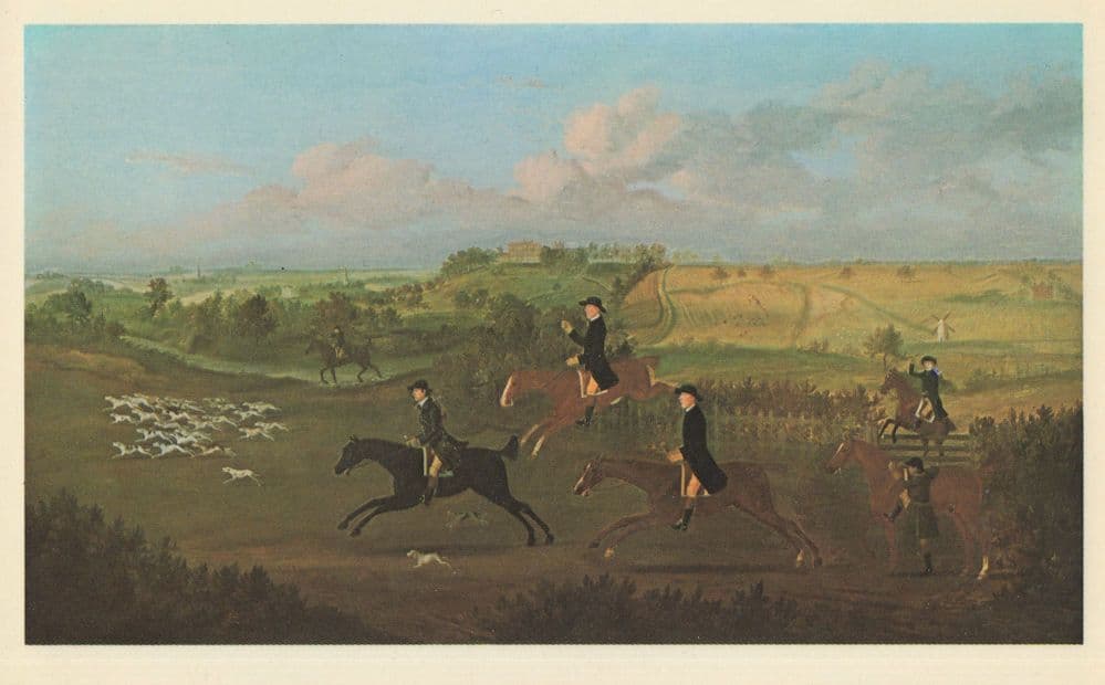 Francis Sartorious The Fermor Brothers Medieval Horse Race Painting Postcard