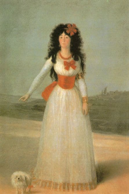 Francisco De Goya The Duchess Of Alba Painting Postcard