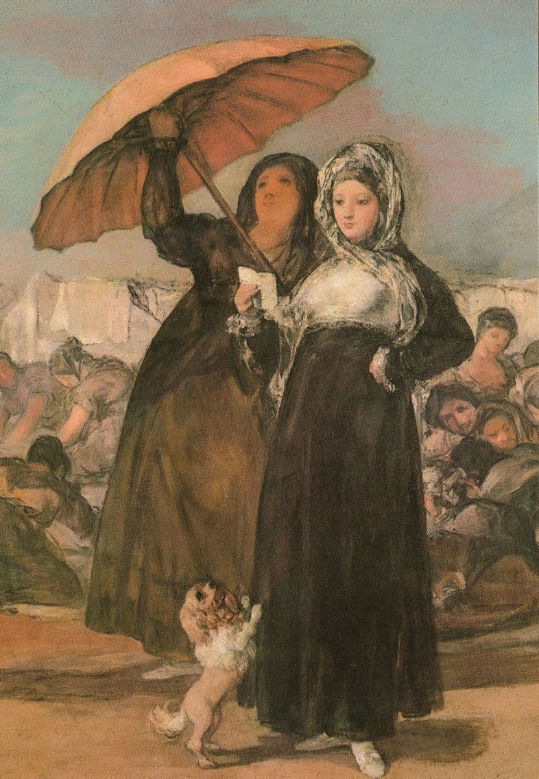 Francisco De Goya Young Woman Reading A Letter Painting Postcard