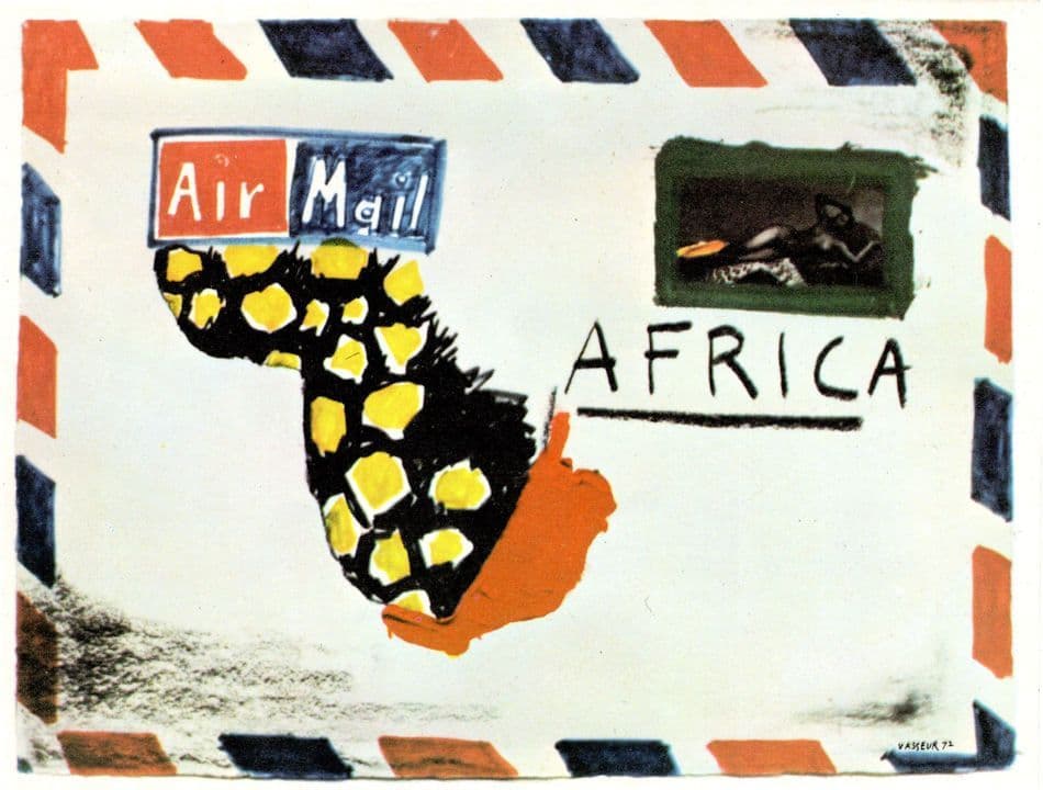 Francois Vasseur Letter To Africa Painting Postcard