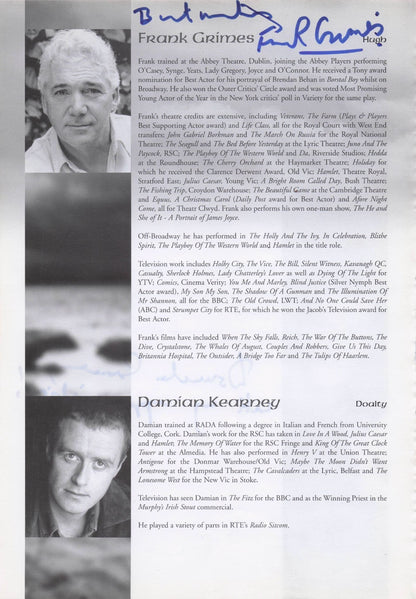Frank Grimes A Bridge Too Far Hand Signed Theatre Page