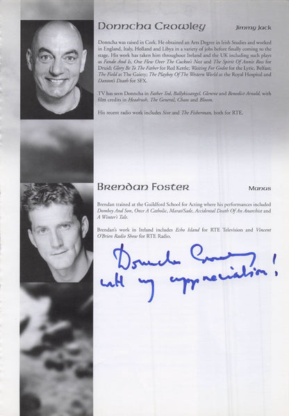 Frank Grimes A Bridge Too Far Hand Signed Theatre Page