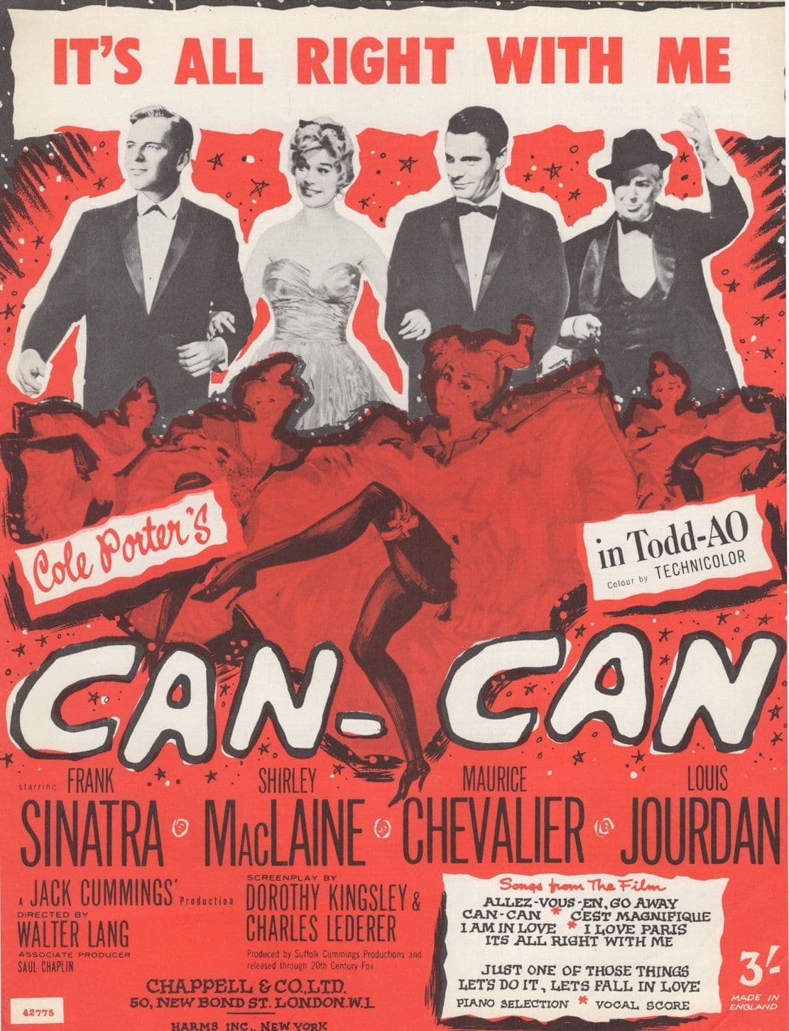 Frank Sinatra It's All Right With Me Can-Can Dance Sheet Music EX