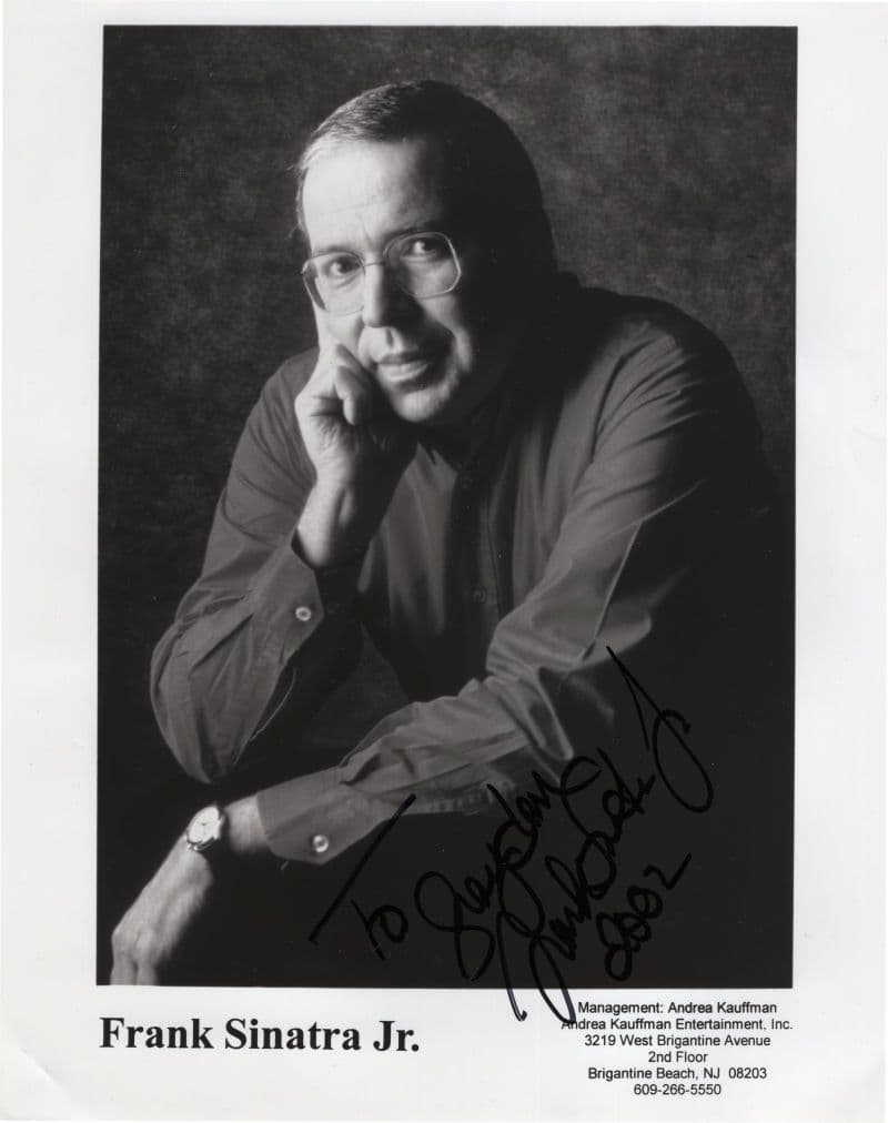 Frank Sinatra Jr Ultimate 3x Hand Signed Photo & His Office Envelope