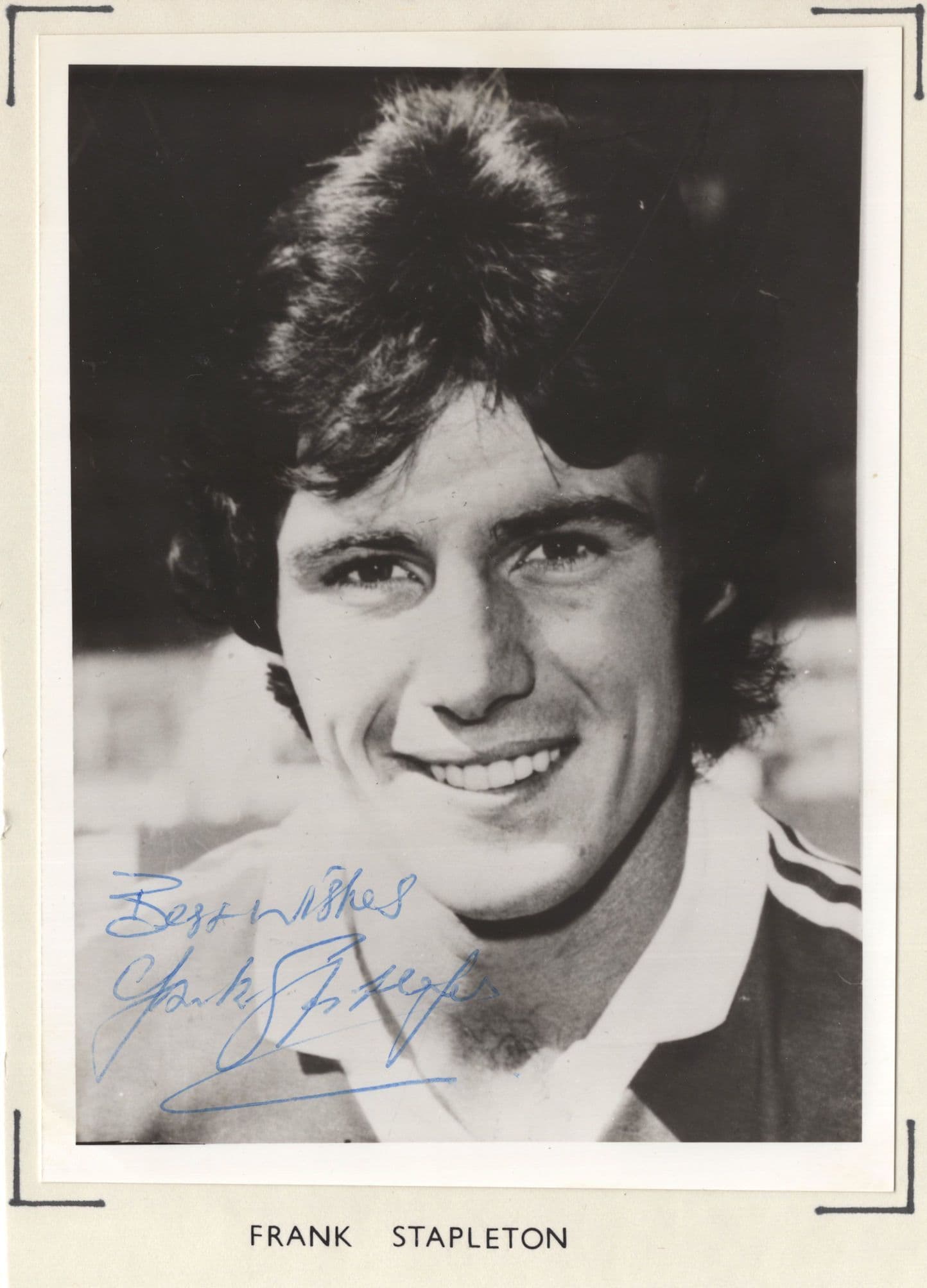Frank Stapleton Manchester Utd Mounted Hand Signed Photo