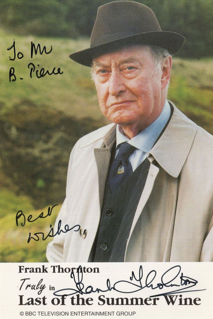 Frank Thornton Last Of The Summer Wine Hand Signed Photo
