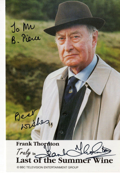 Frank Thornton Last Of The Summer Wine Hand Signed Photo