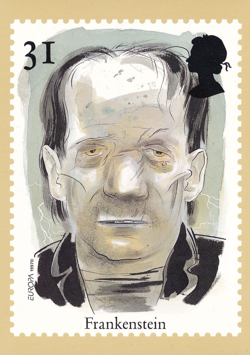 Frankenstein Mary Shelley Horror Book Limited Edition Postcard