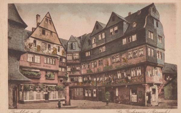 Frankfurt Fischergasse Art Painting Portrait Germany Antique Postcard
