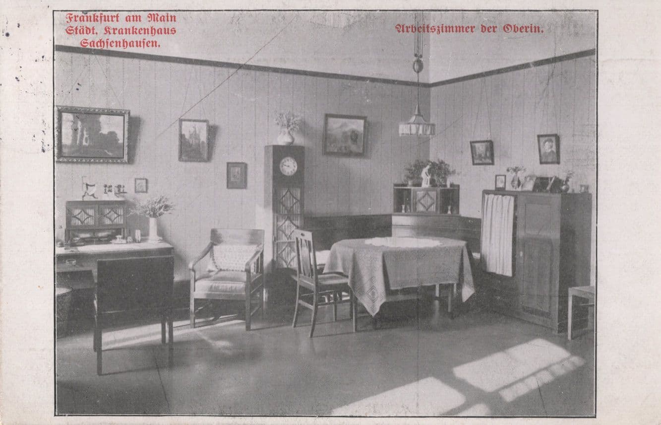 Frankfurt Frankenhaus German Old Clock Possibly Pension Old Postcard