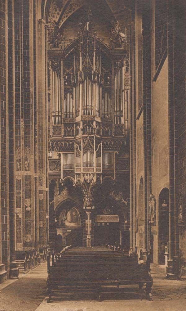 Frankfurt Germany Magnificent Church Pipe Organ Antique Postcard