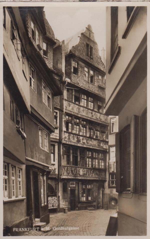 Frankfurt Goldhutgasse Germany Real Photo Postcard