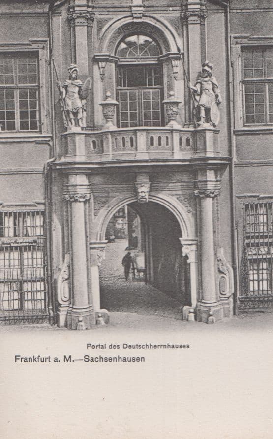 Frankfurt Sachsenhausen Portal Des Deutschherrnhauses Old German Postcard