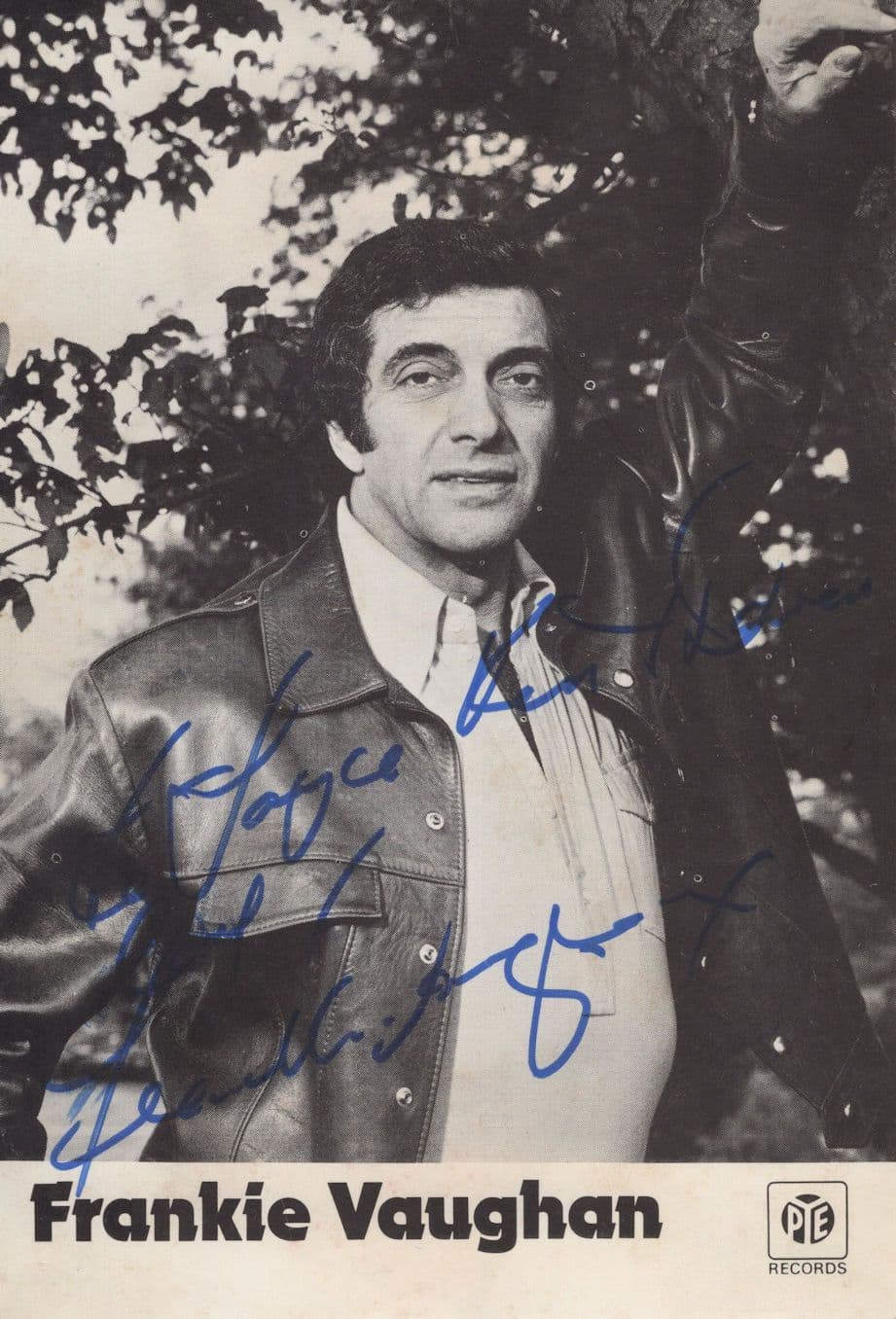 Frankie Vaughan Sincerely Yours LP 1965 Hand Signed Photo