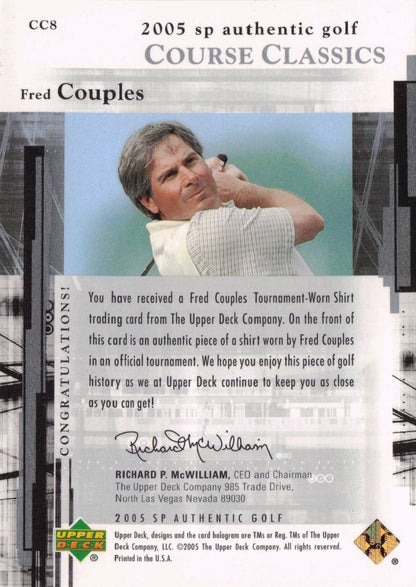 Fred Couples Course Classics 2005 Golf SP Upper Deck Worn Shirt Card