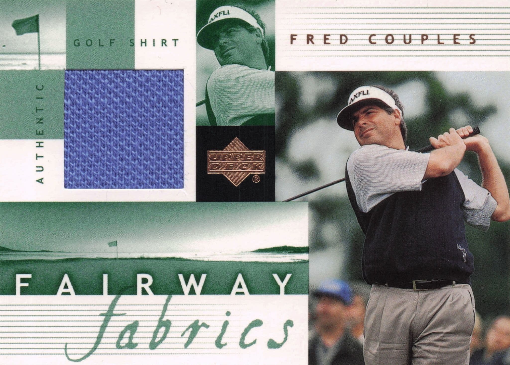 Fred Couples Fairway Fabrics 2002 Golf Upper Deck Authentic Shirt Relic Card