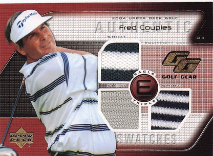 Fred Couples  Golf Gear 2004 Authentic TRIPLE Real Shirt Swatch Upper Deck Card