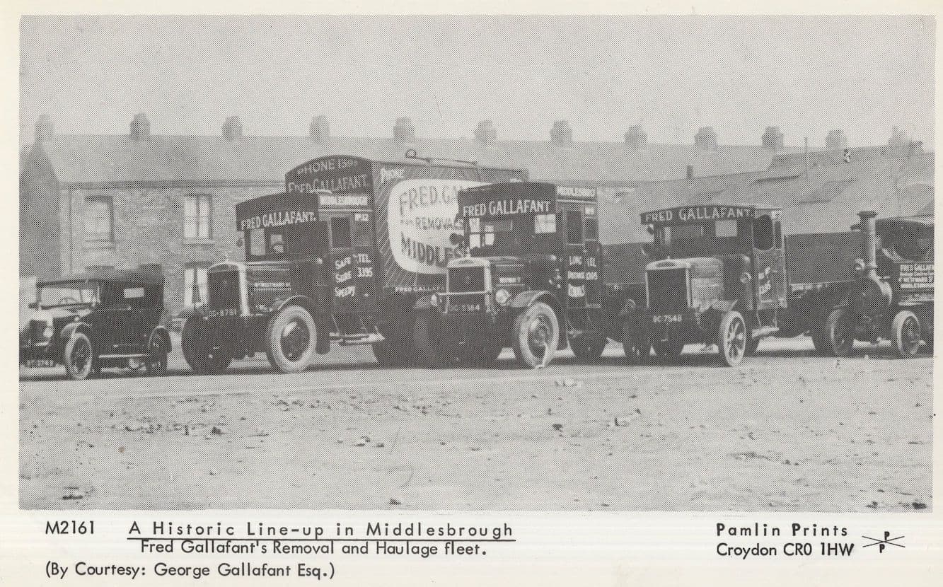 Fred Gallagher Old Removals Van Parade Middlesborough Postcard