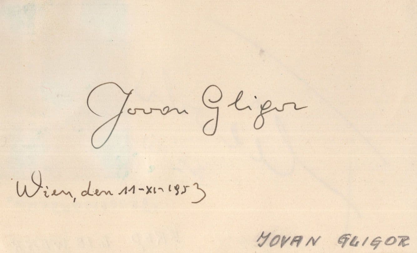 Fred Liewehr Austrian Opera Actor Double 1953 Hand Signed Autograph